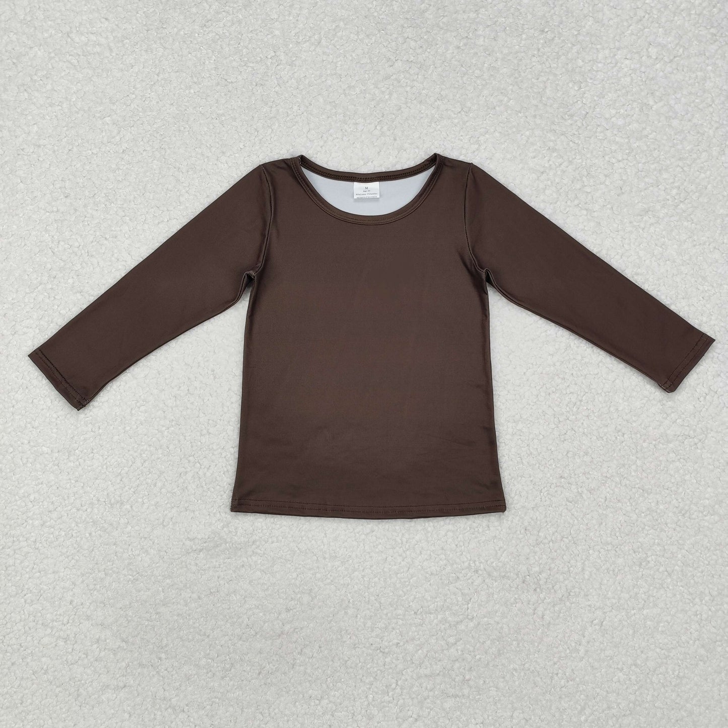 solid brown shirt boys top