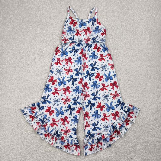 red white blue bow coquette jumpsuit