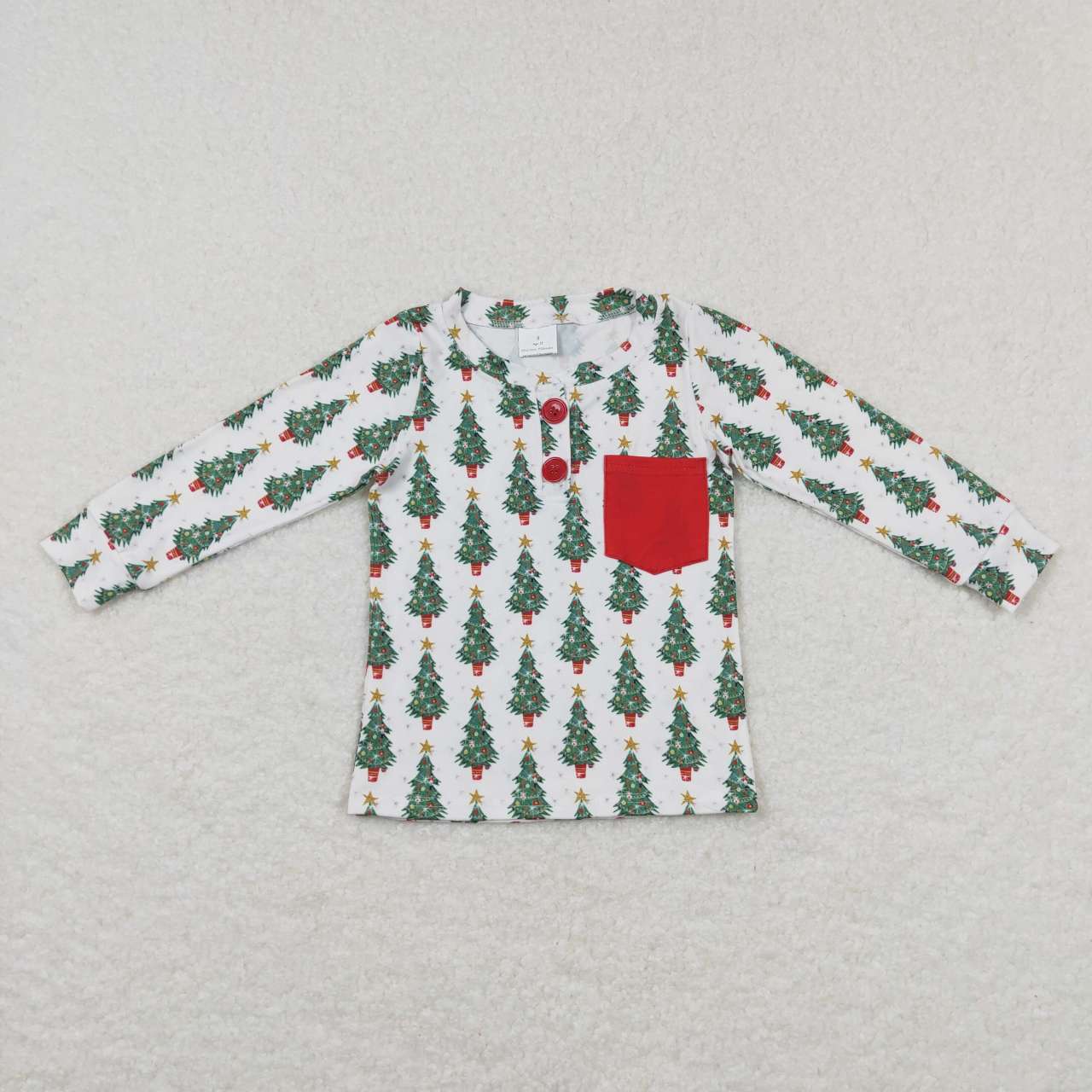 boy long sleeve christmas pullover with pocket
