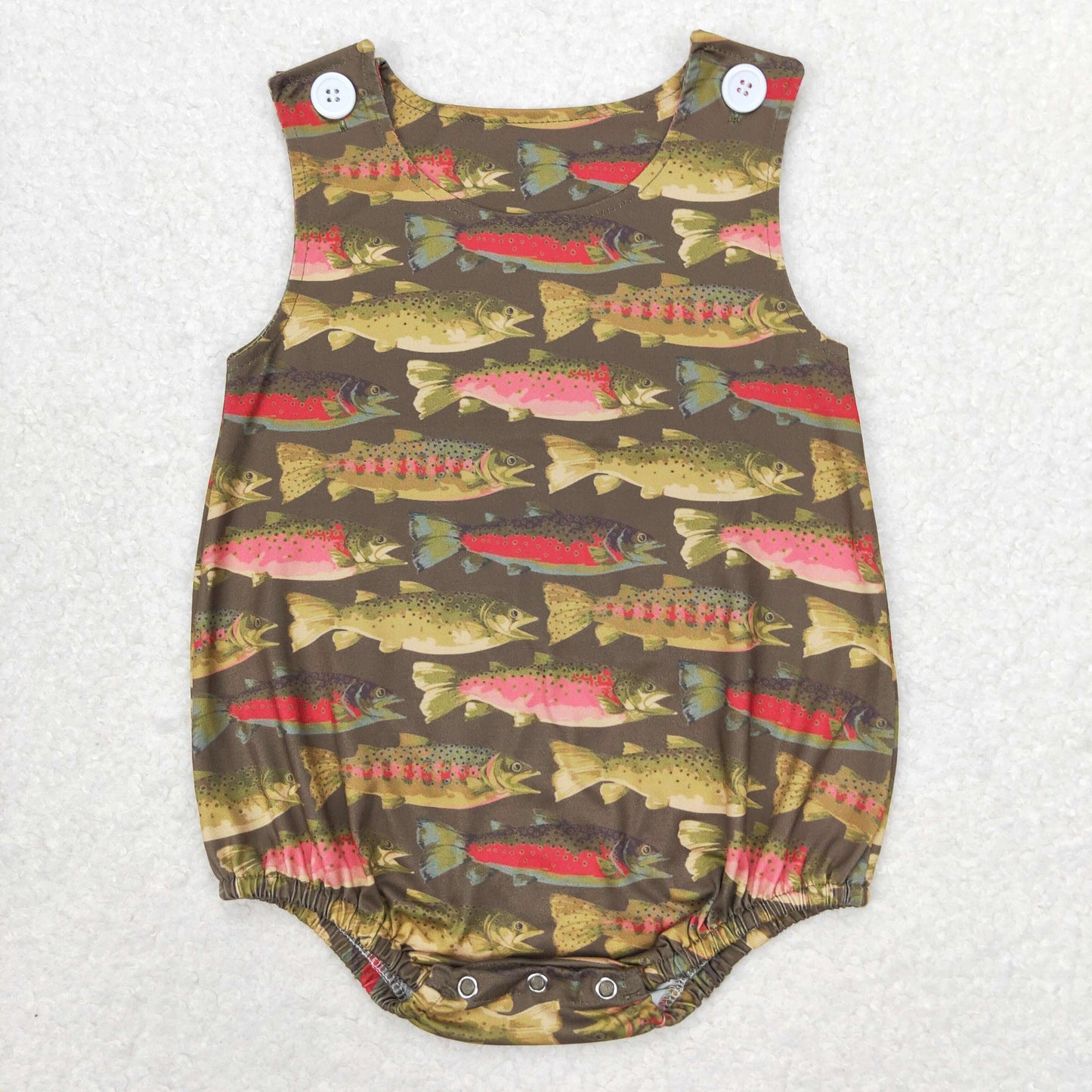 fish print tank bubble baby clothes