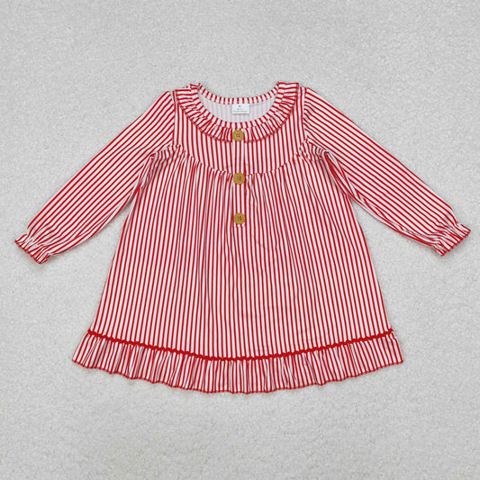 baby girl Christmas red striped nightdress