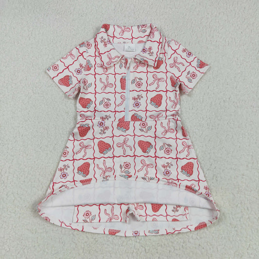 short sleeve strawberry athletic dress