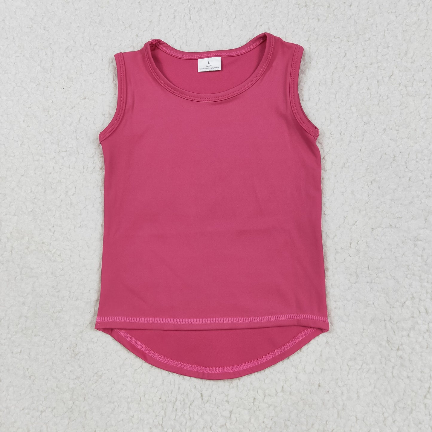 solid hot pink athletic tank top