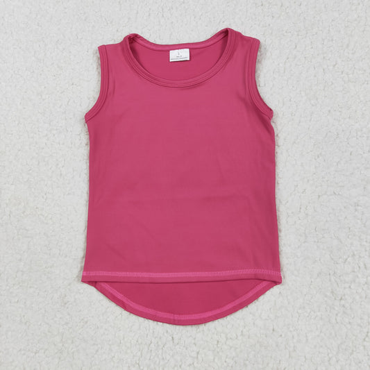 solid hot pink athletic tank top