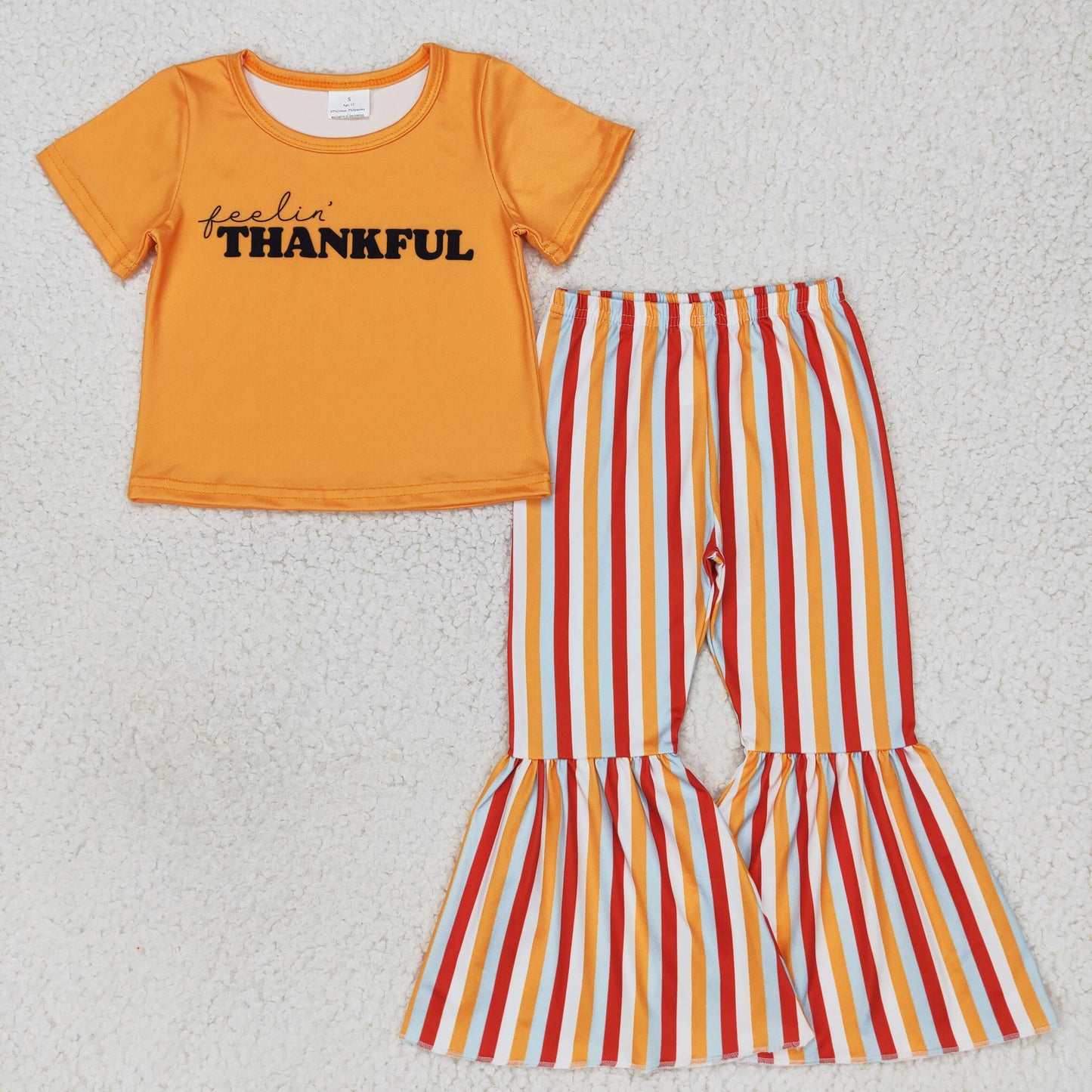 girl thanksgiving clothing thankful bell bottom outfit