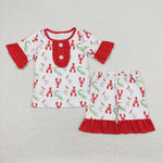 gator duck crawfish shorts pajama set