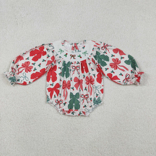 Christmas coquette embroidery smock bubble