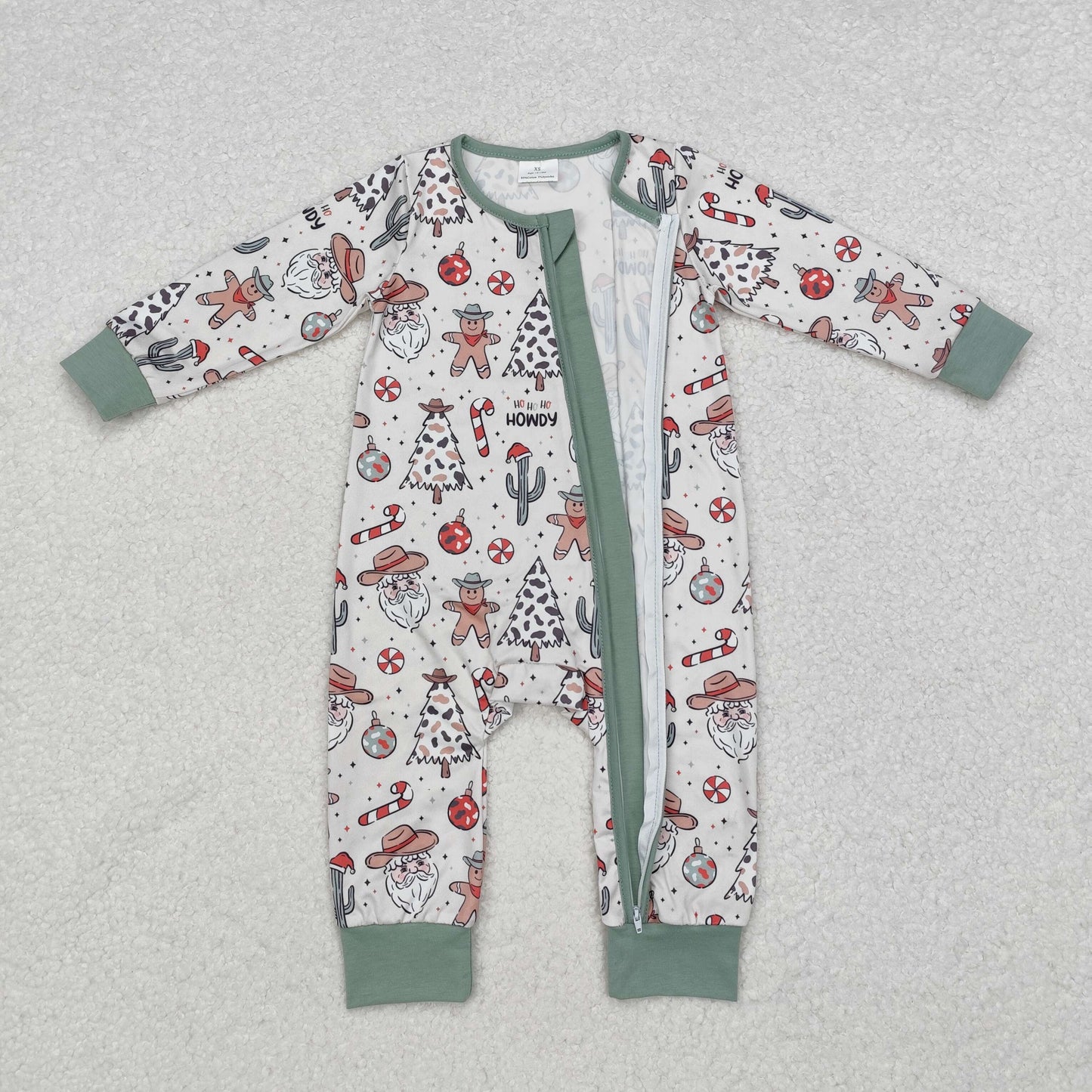 hohoho howdy santa zip sleeper baby boy clothes