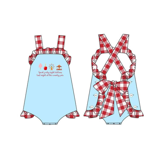 NO MOQ CLOSE 2025 29th Aug country fair girls backless bubble