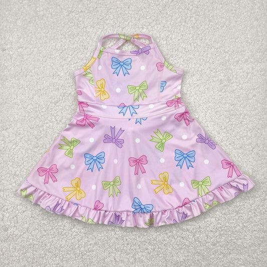colorful bow athletic dress