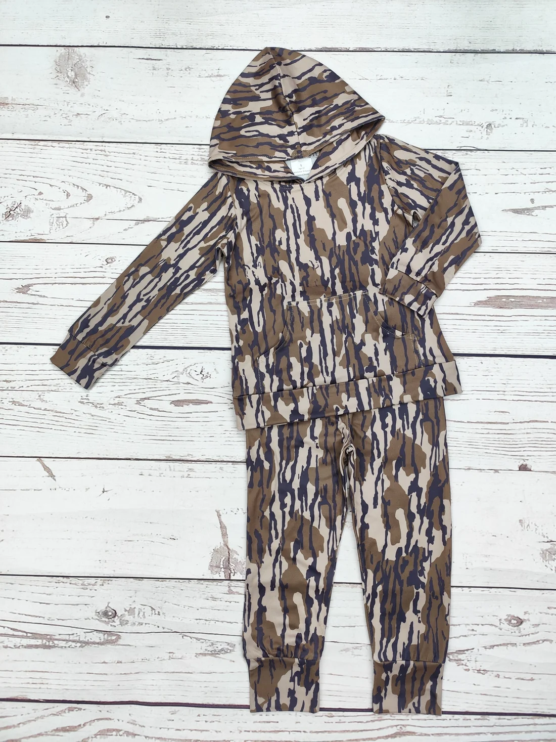 Camo Hooded Boys Jogger Set