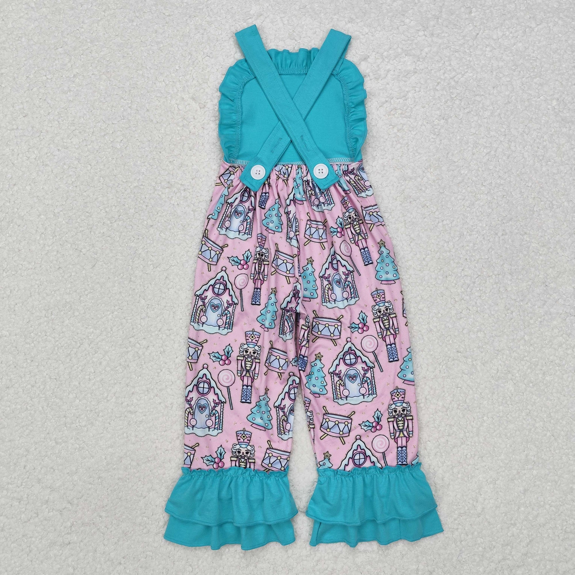 pastel Christmas nutcracker ruffle jumper