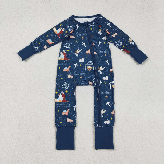 nativity baby boy zipper sleeper