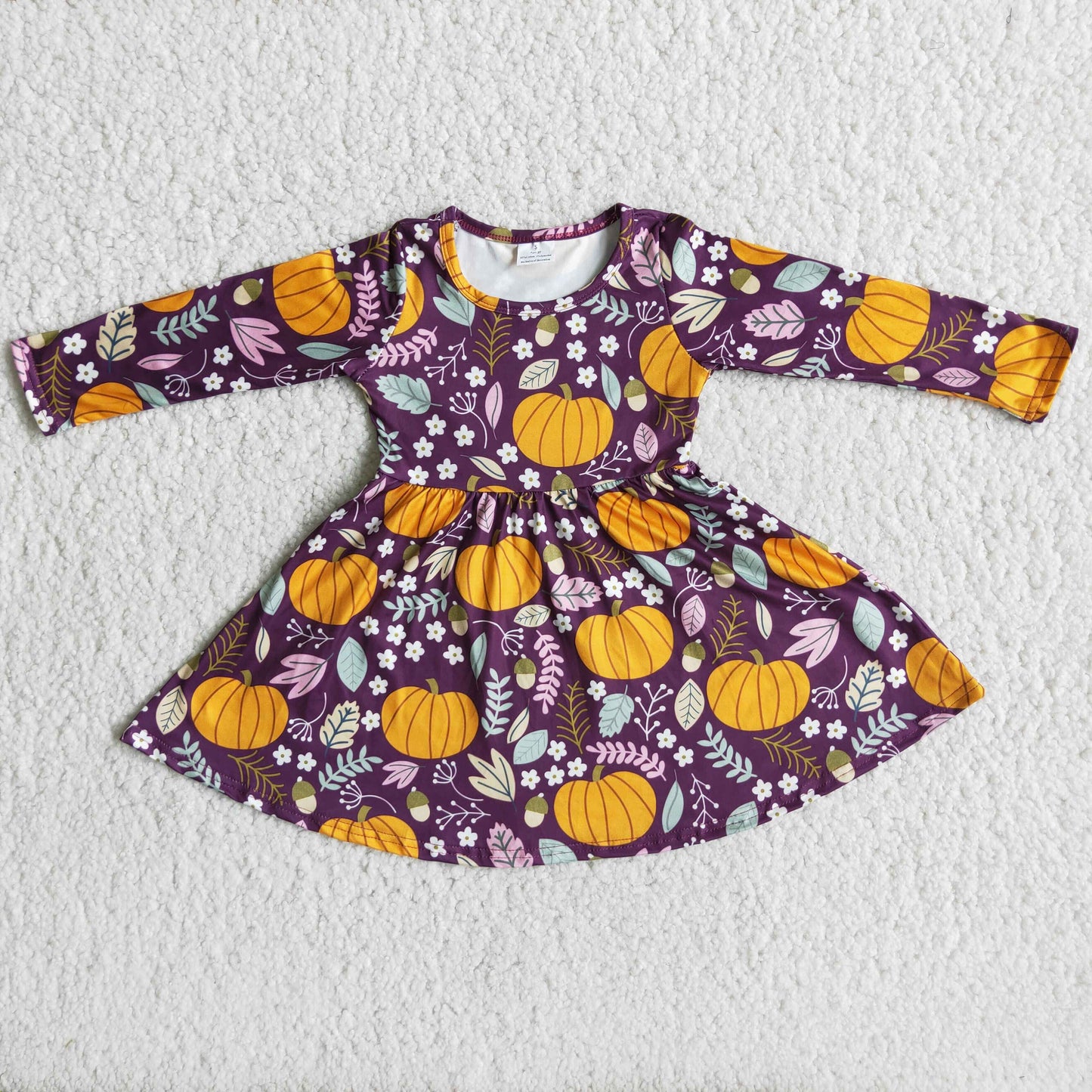 fall pumpkin twirl dress