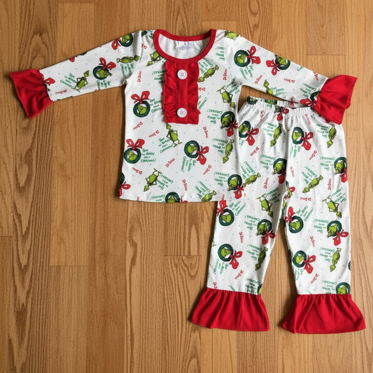 how the grinchey stole Christmas girl pajama set 6 A20-3