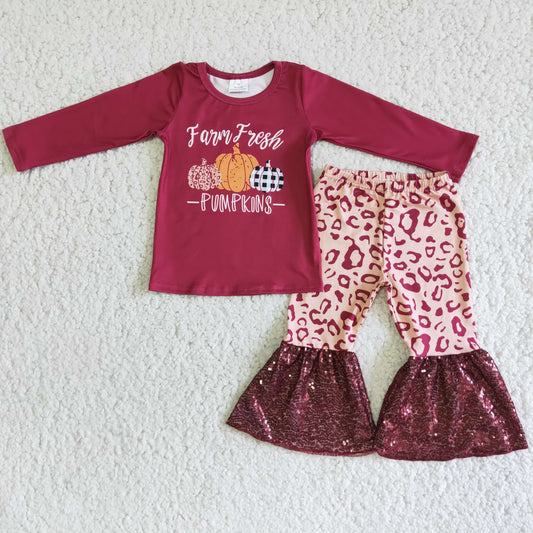 Farm Fresh Pumpkins Maroon Outfit