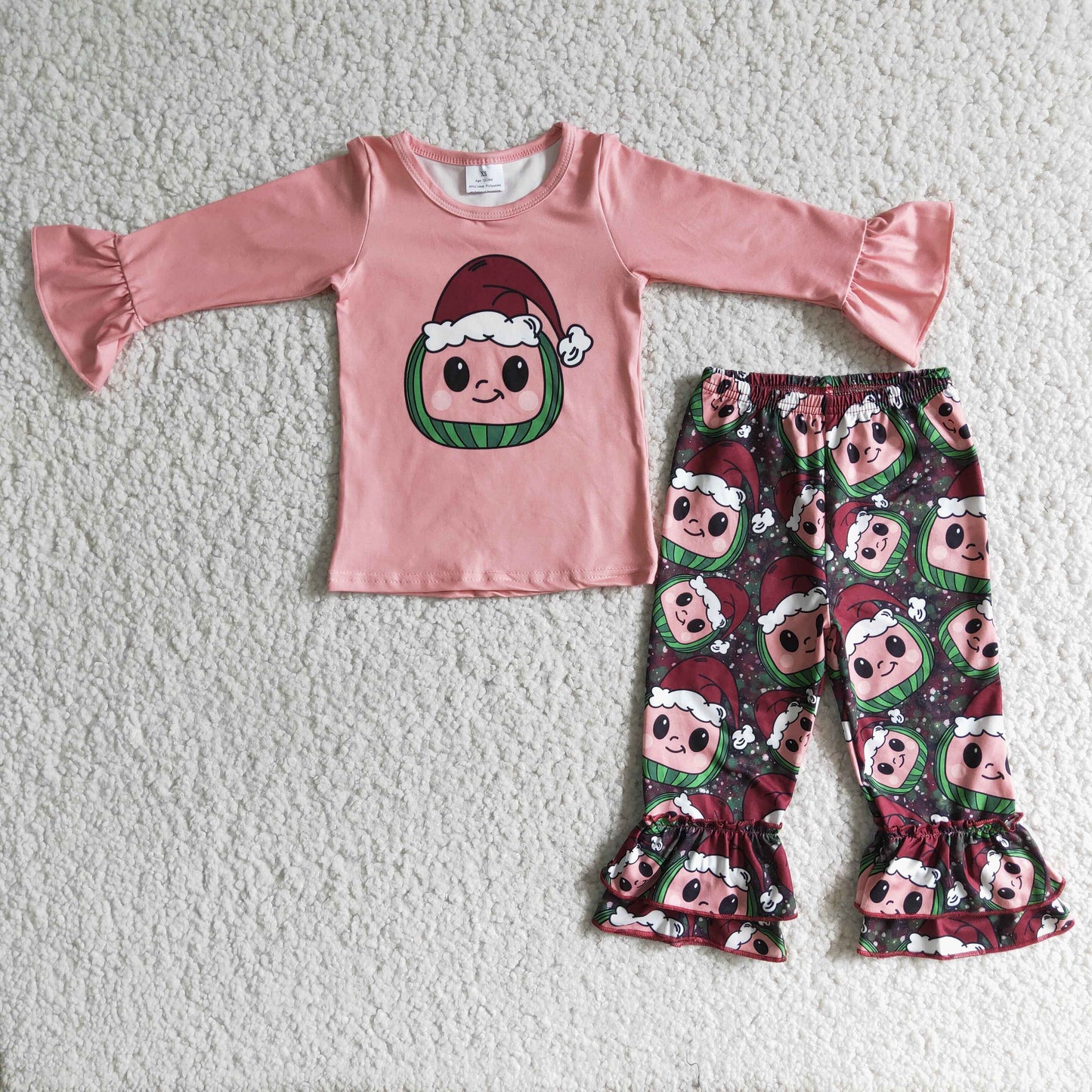 baby girl santa cocom*lon pants set Christmas outfit