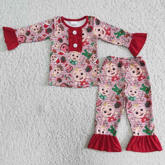 baby girl santa cocom*lon pajama set