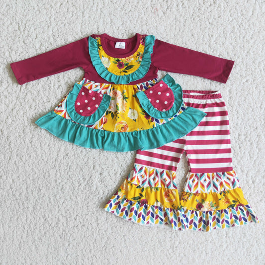 girl fall pocket tunic bell outfit