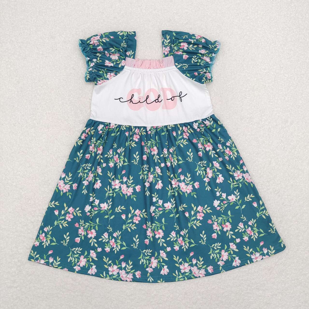 printed child of god floral dress kids dresses