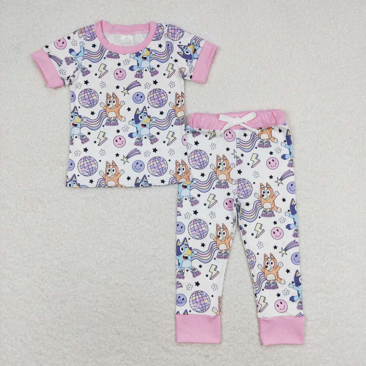 boho blu*y girls short sleeve pajama set