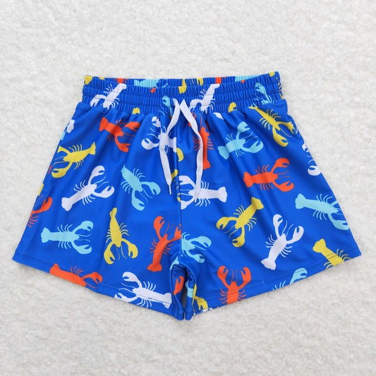 colorful crawfish baby boy trunks swimsuit