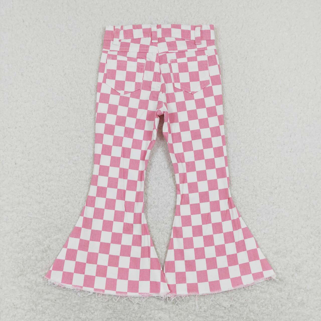 pink checkered denim pants girls  jeans