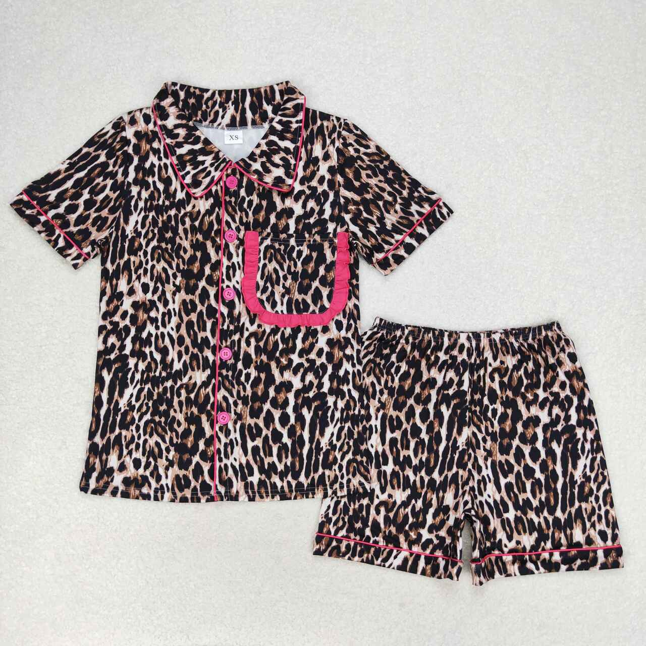 adult pajamas leopard women summer pajamas set