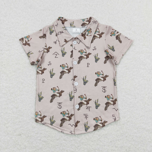 western baby boy rodeo button t-shirt