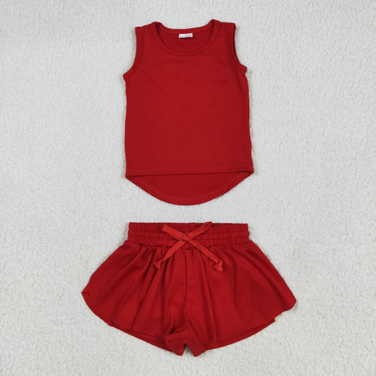 red tank athletic skort set