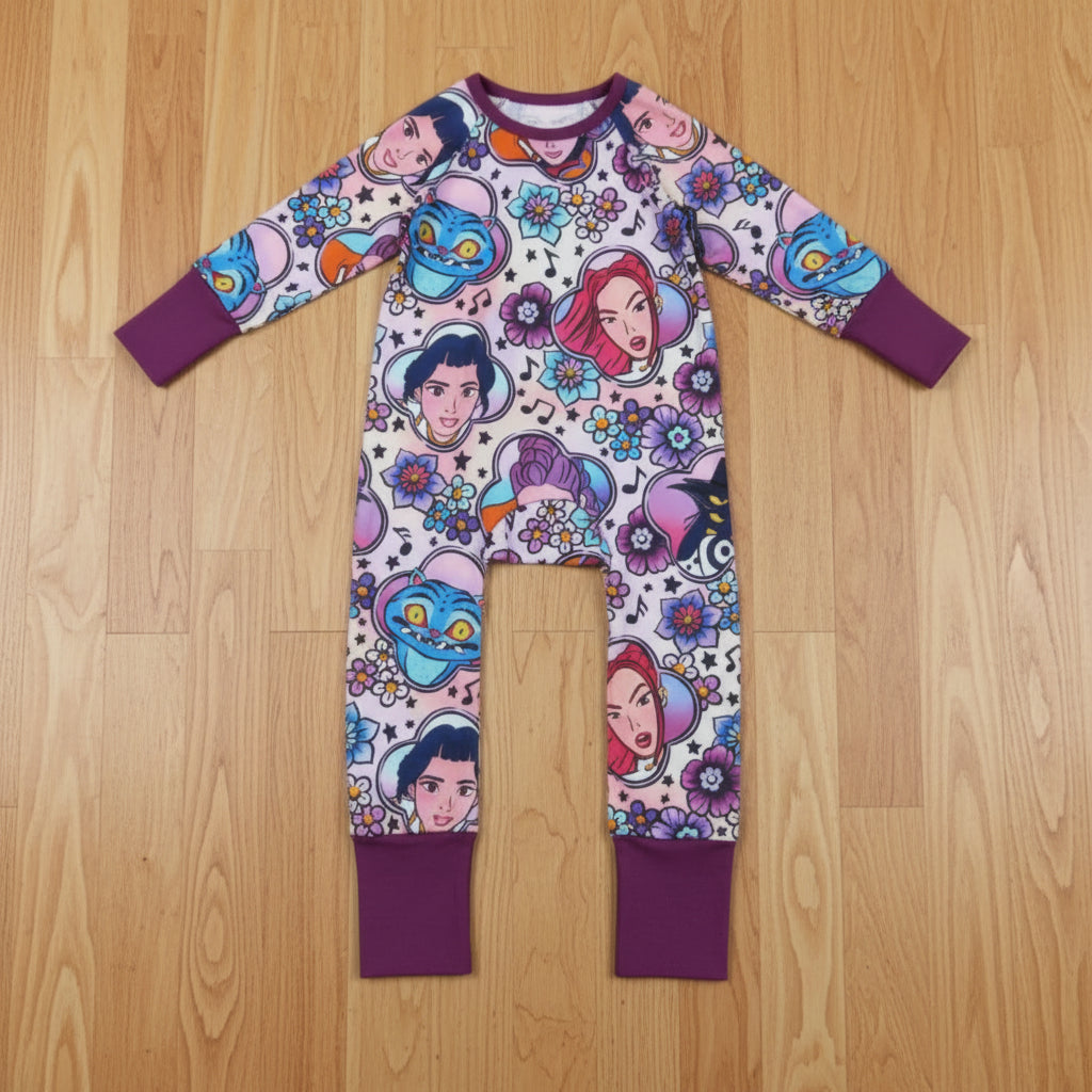 kpop infant girl zipper sleeper