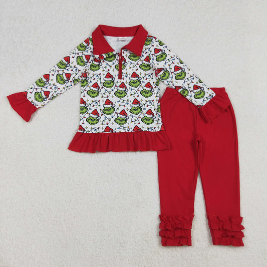 gri*ch pullover icing pants set Christmas toddler girl outfit