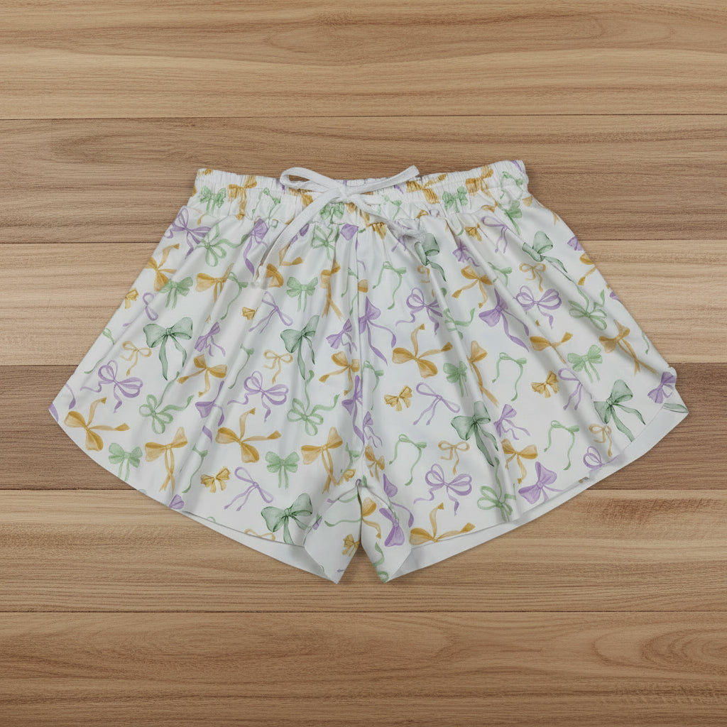 mardi gras coquette athletic shorts women activewear