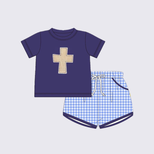 pre order he is risen boy easter shorts set