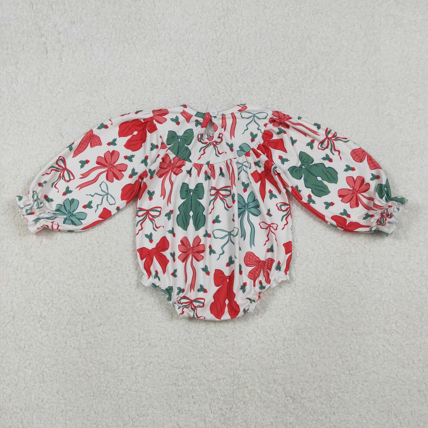 Christmas coquette embroidery smock bubble