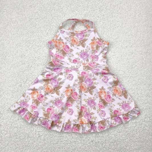 pink flower athletic dress
