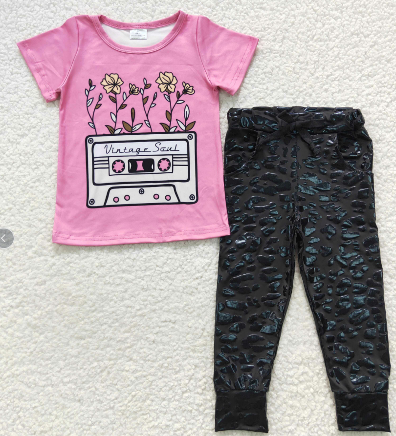 Vintage soul black pants set