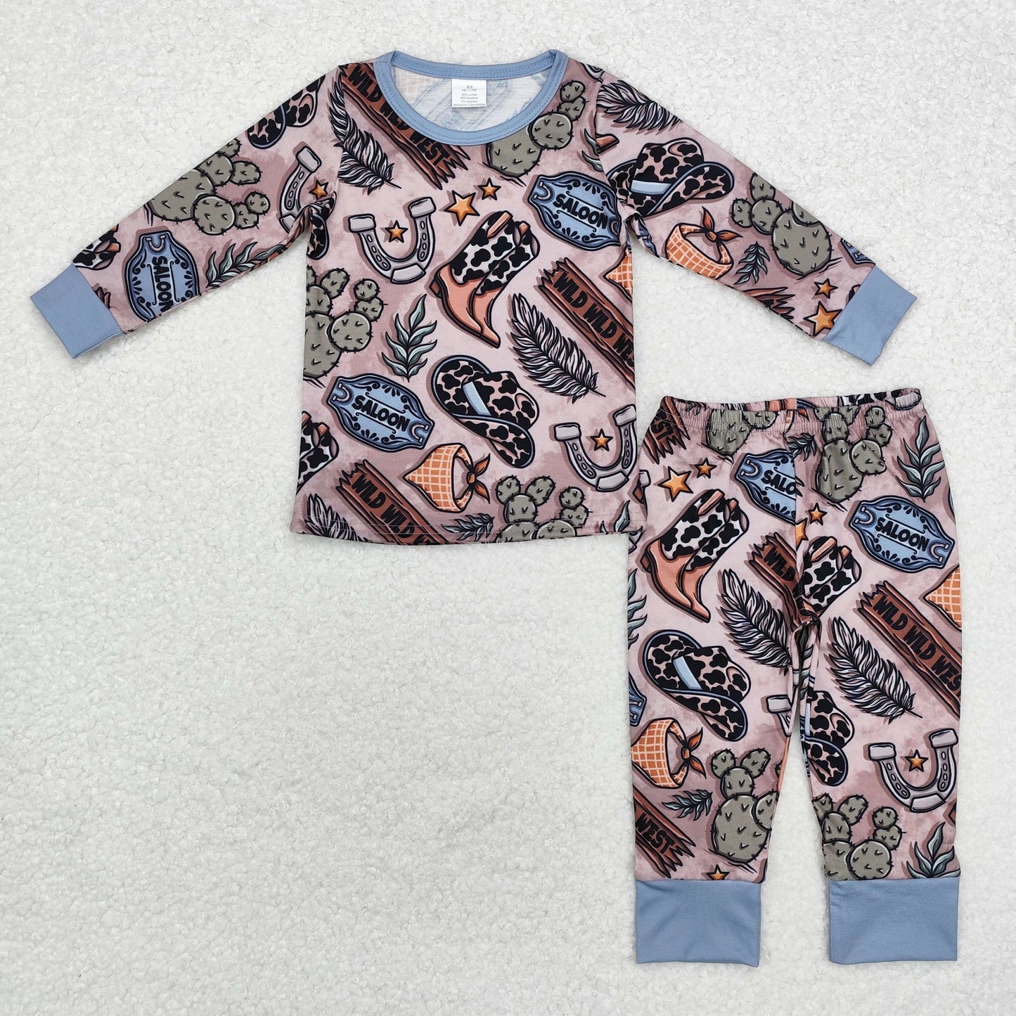 wild west bamboo loungewear set boy