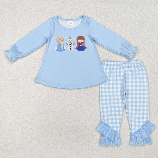 winter princess blue outfit girls clothes