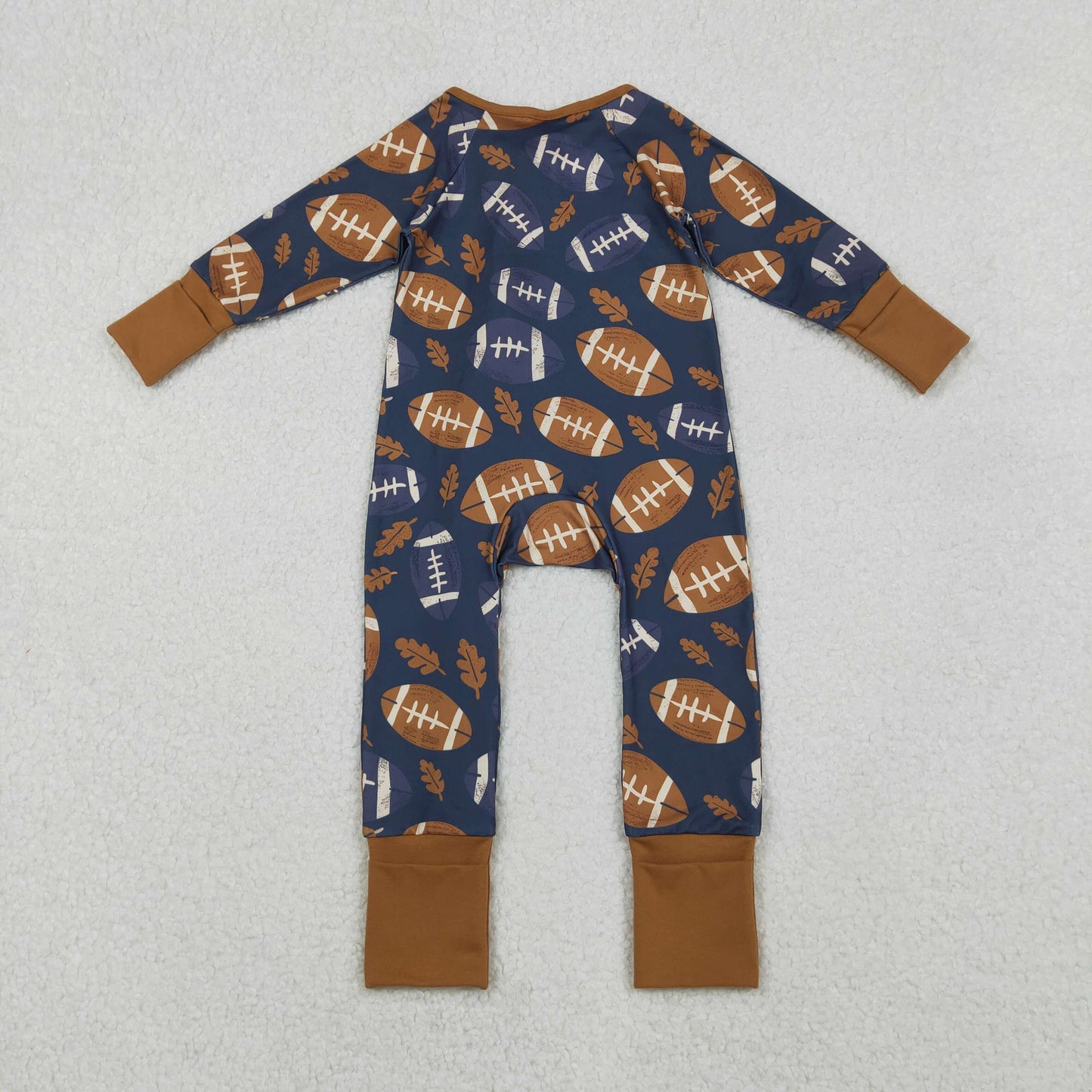 football print infant boy zipper sleeper