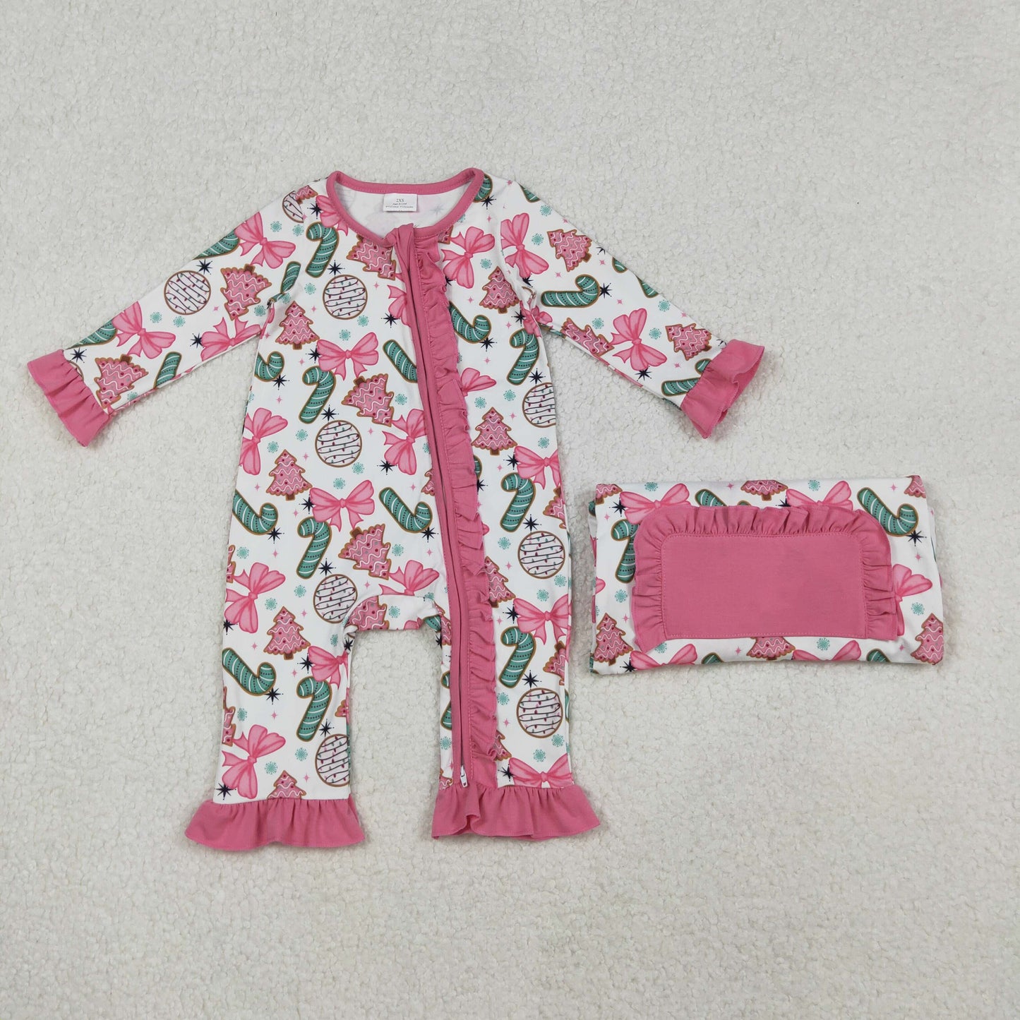 Christmas cookies baby zip sleeper pajama