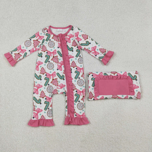 Christmas cookies baby zip sleeper pajama