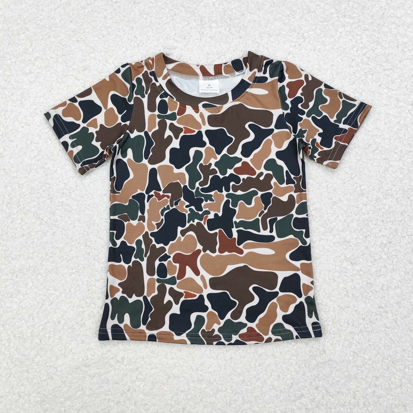 camo tee summer boys top