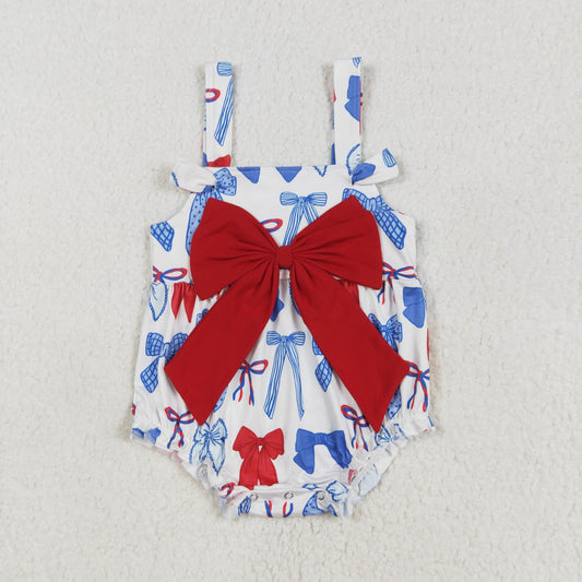 4th of july red white blue coquette bow bubbles