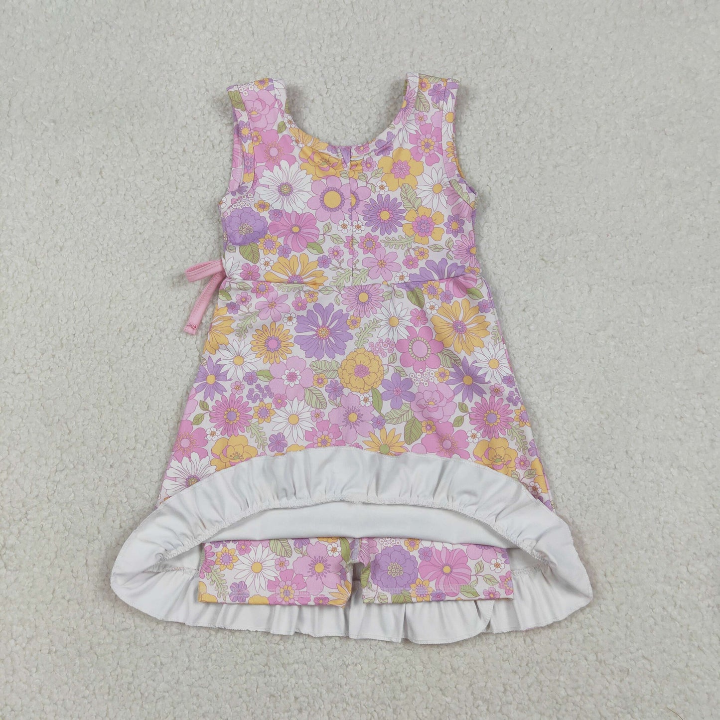 floral ruffle athletic dress