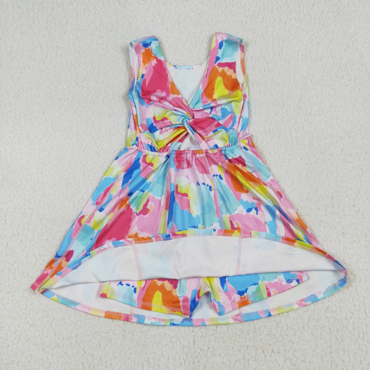watercolor tie dye athletic dress