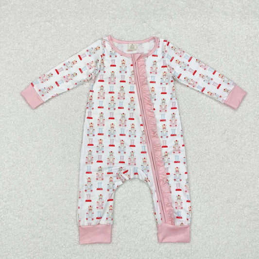 pink Christmas nutcracker bamboo zippy girl