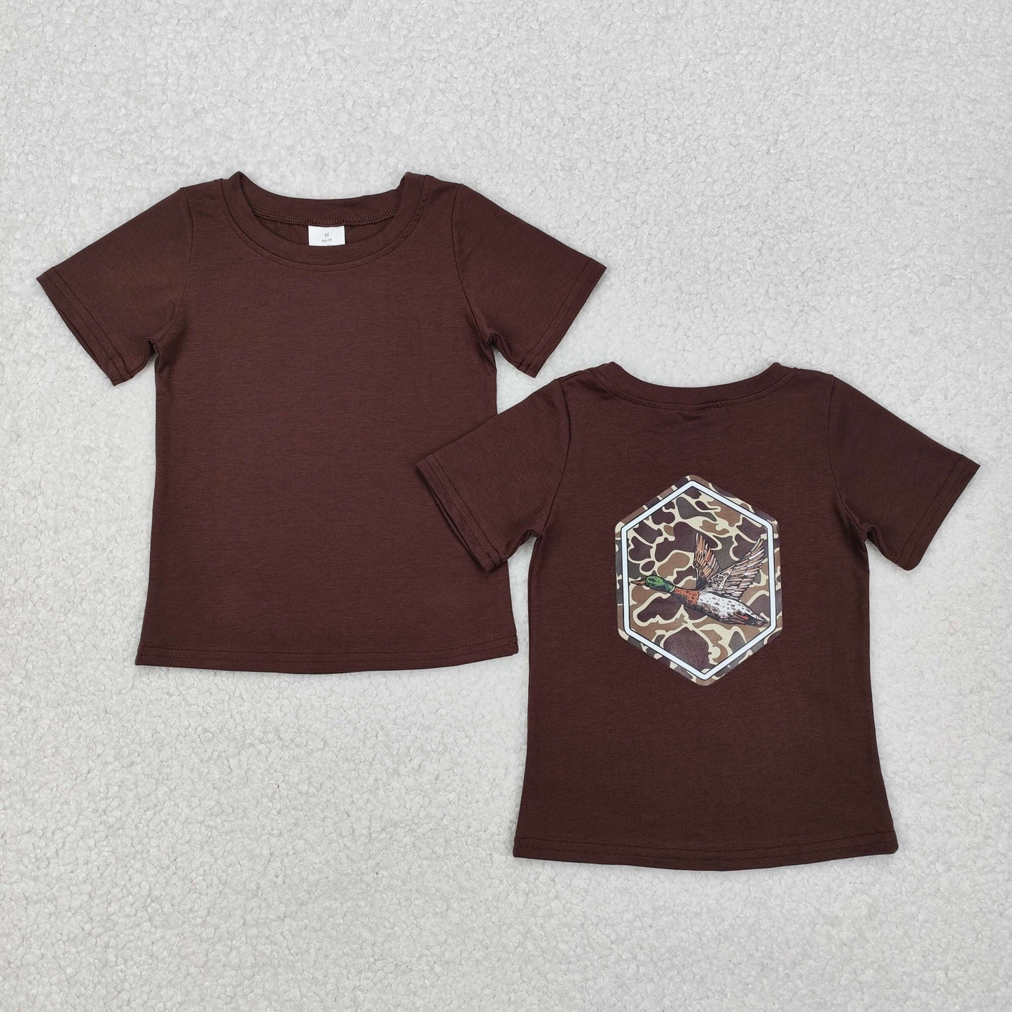 brown duck digital print boys t-shirt