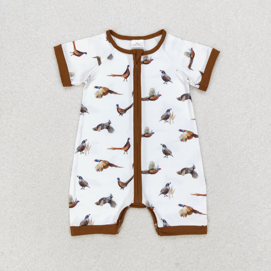 brown pheasant &quail short zip sleeper