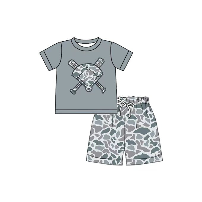 pre order camo baseball shorts set